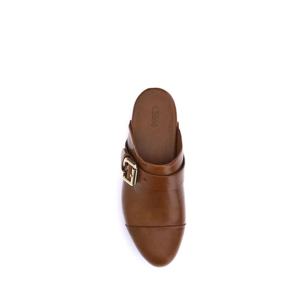 Chloé Jeannette mules i kalveskind – brun