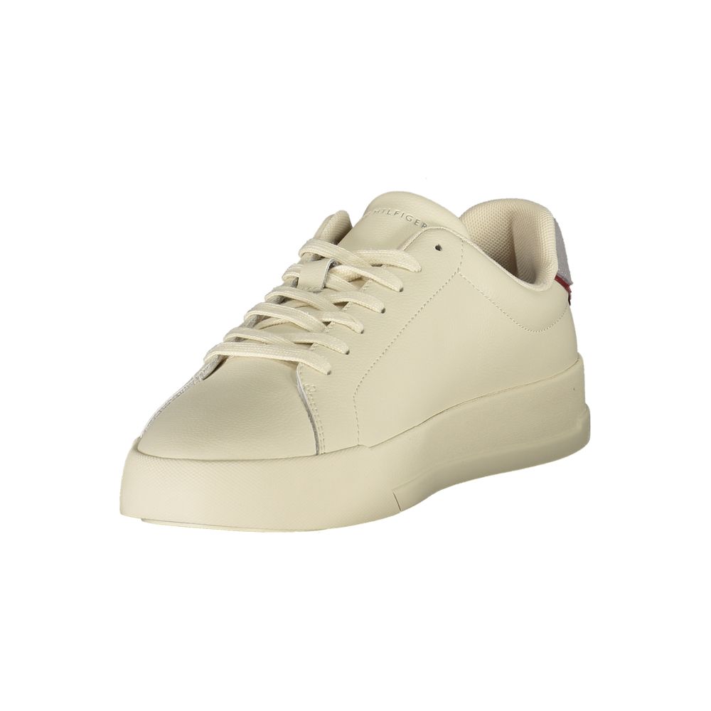 Tommy Hilfiger Beige Polyurethane Men Sneaker