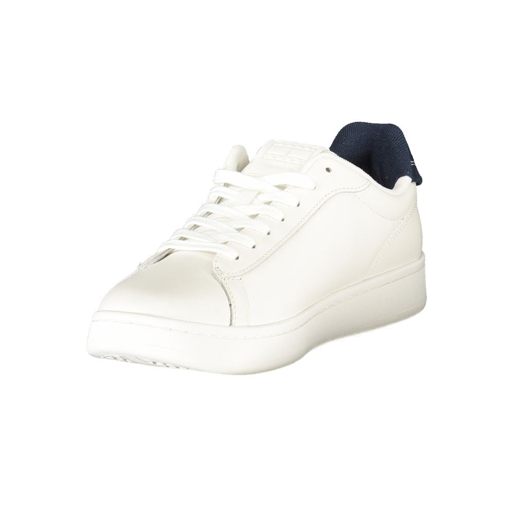 Tommy Hilfiger hvide sneakers til mænd med blå detaljer