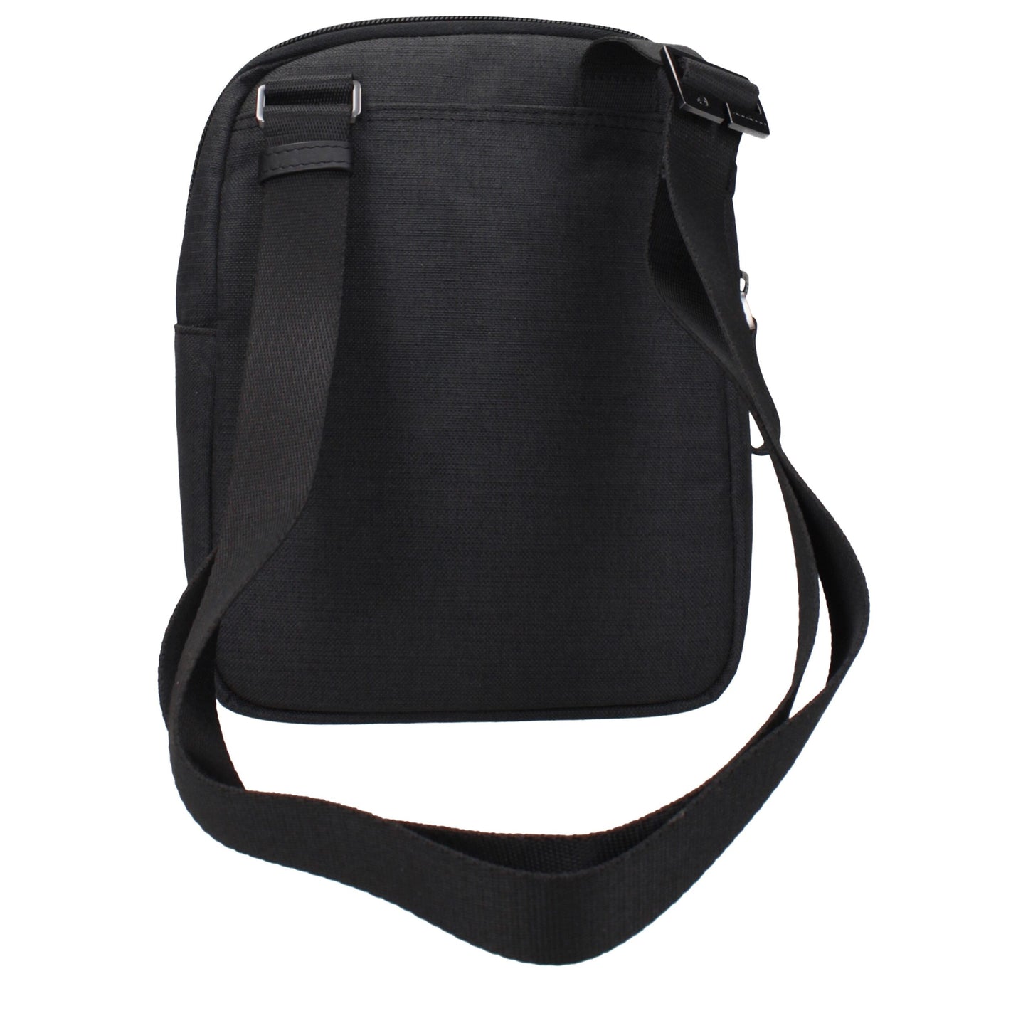 Piquadro Black Fabric Crossbody Bag