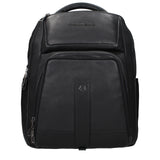 Piquadro Black Leather Backpacks