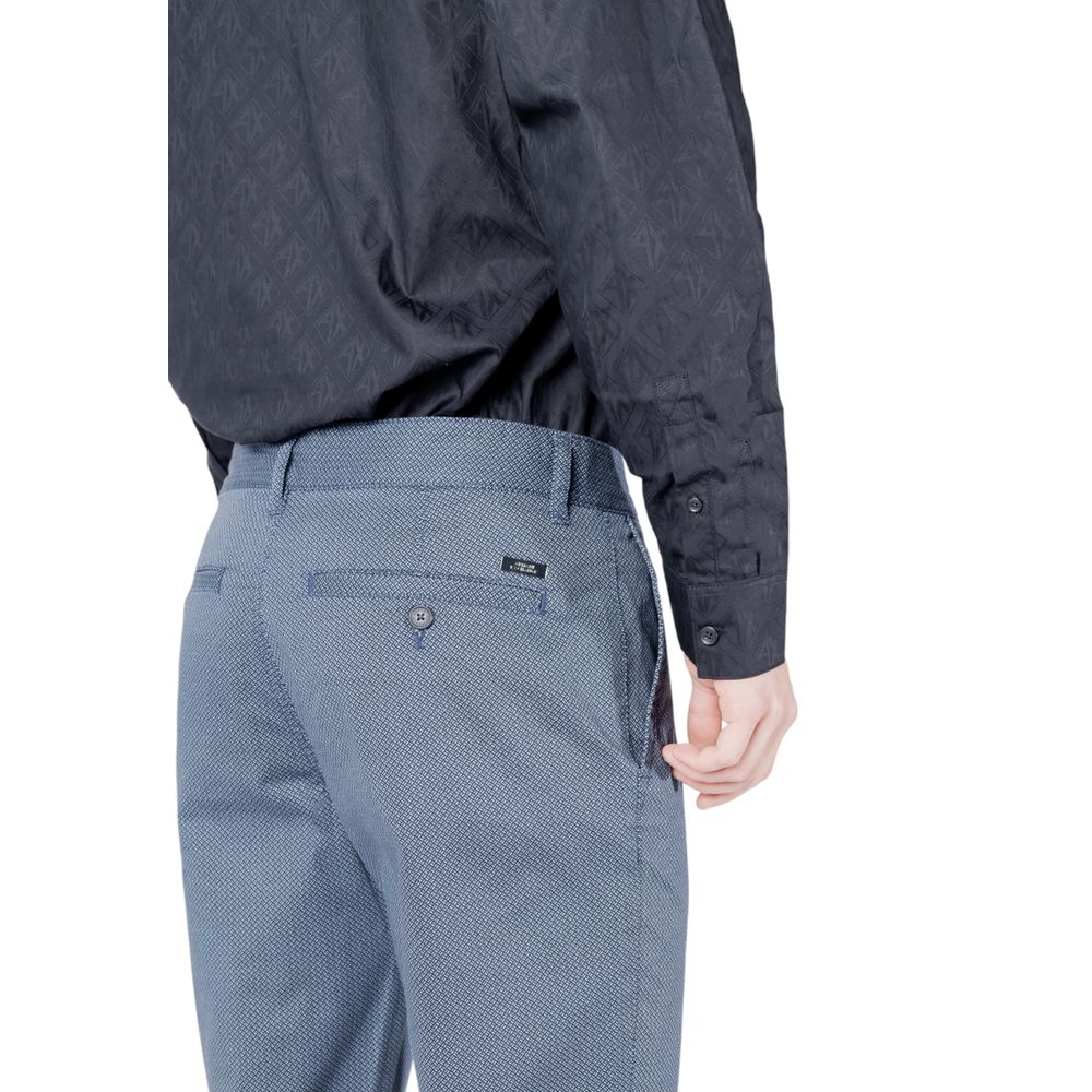 Armani Exchange Blue Cotton Skinny Pants