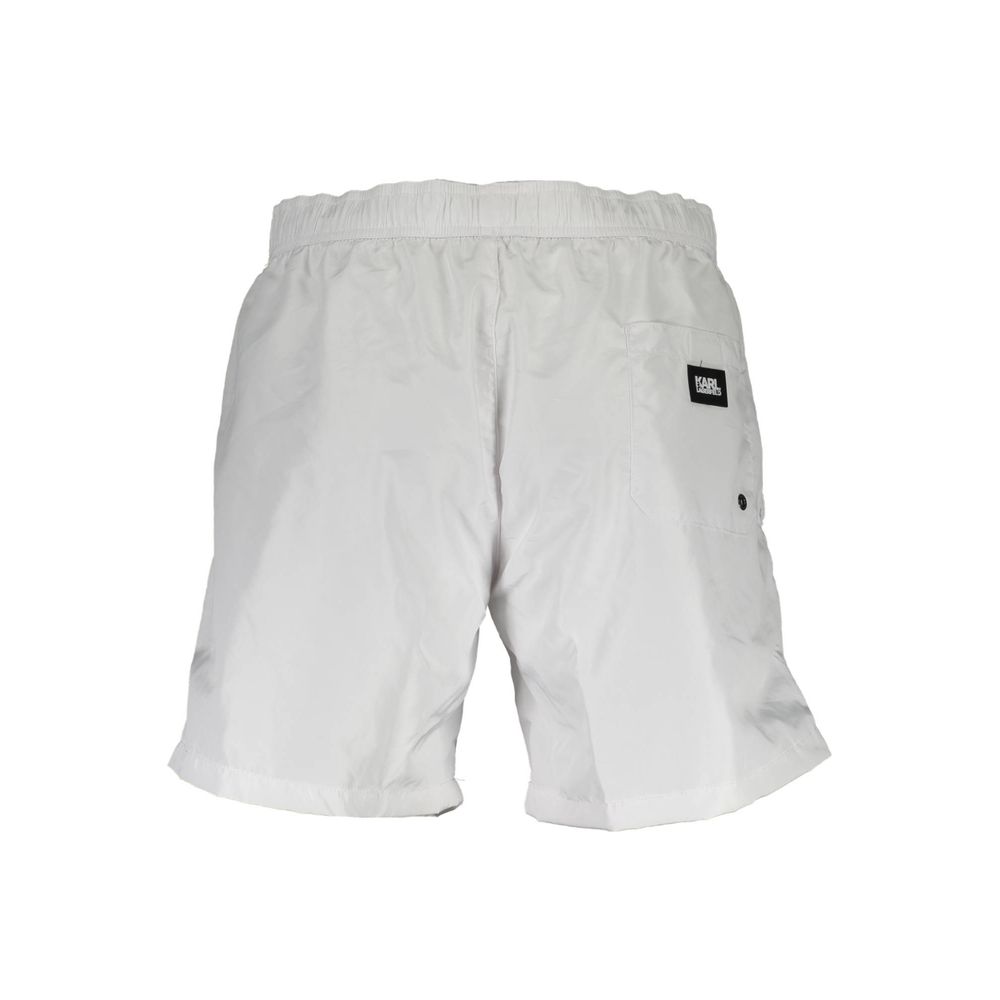 Karl Lagerfeld White Polyester Men's Swim Boxer