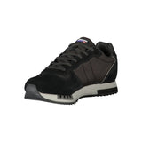 Blauer Black Leather Men Sneaker