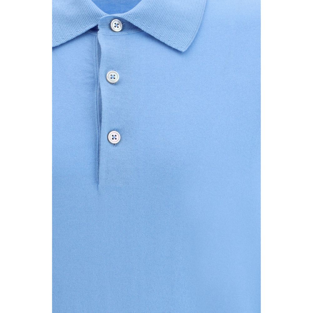 Tom Ford Blue Cotton Polo Shirt