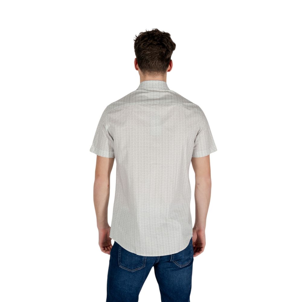 Armani Exchange Cream Cotton Shortsleeve Shirt