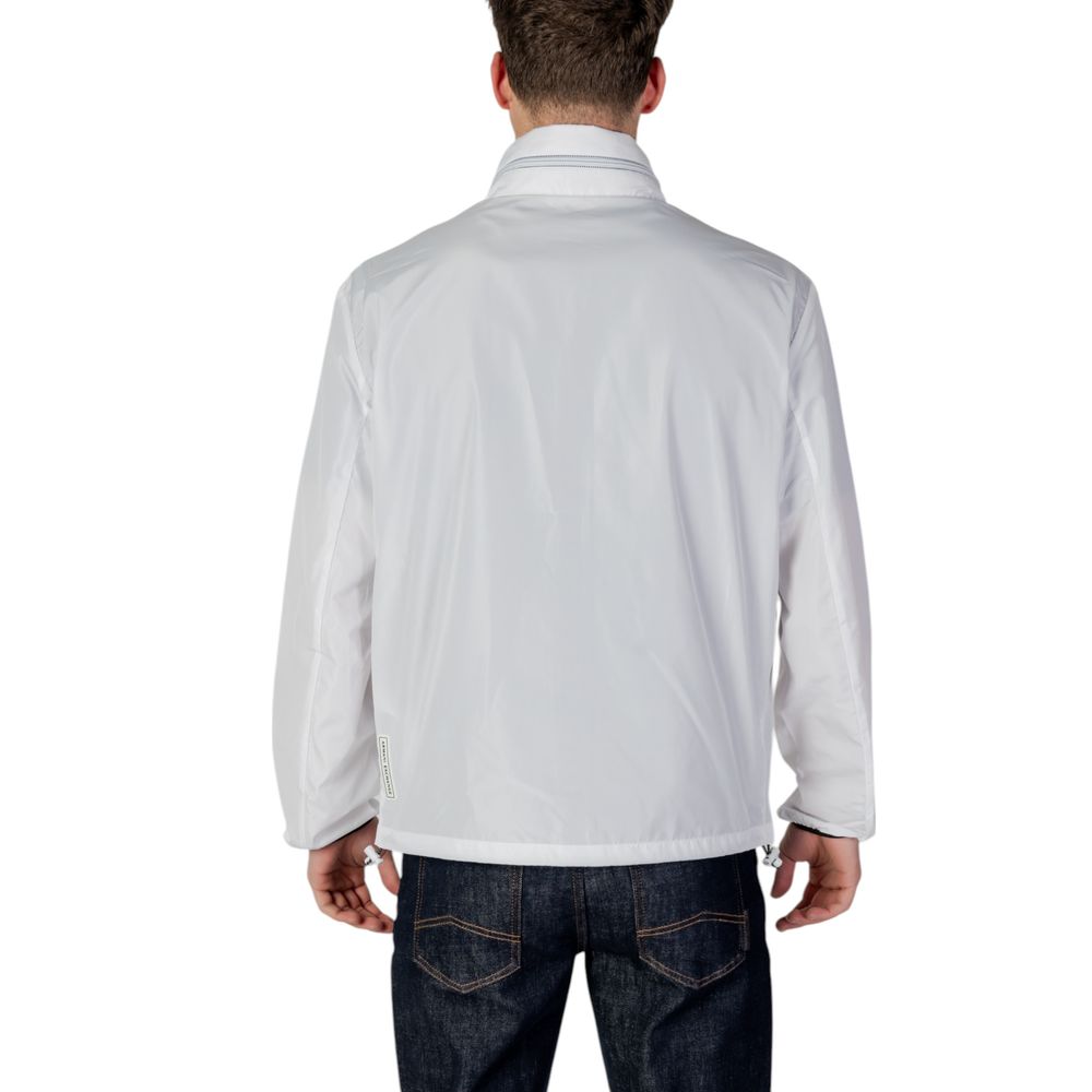 Armani Exchange White Polyester Jackets & Coat