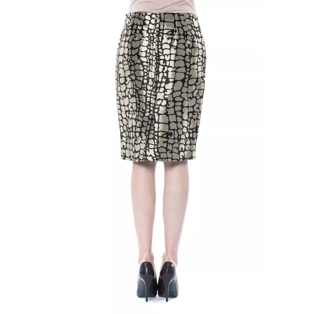 BYBLOS Gold Viscose Women Skirt