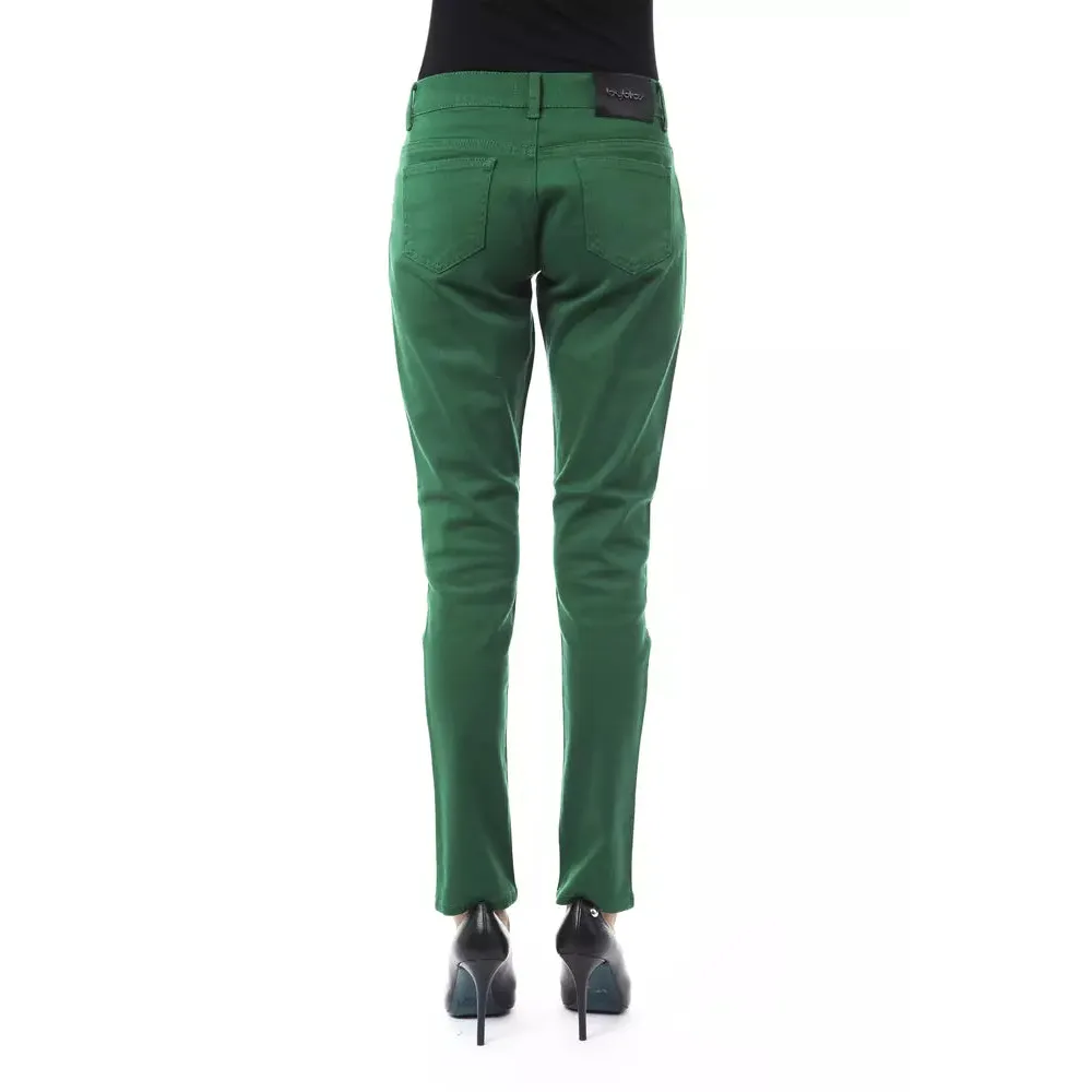 BYBLOS Green Cotton Women Pant