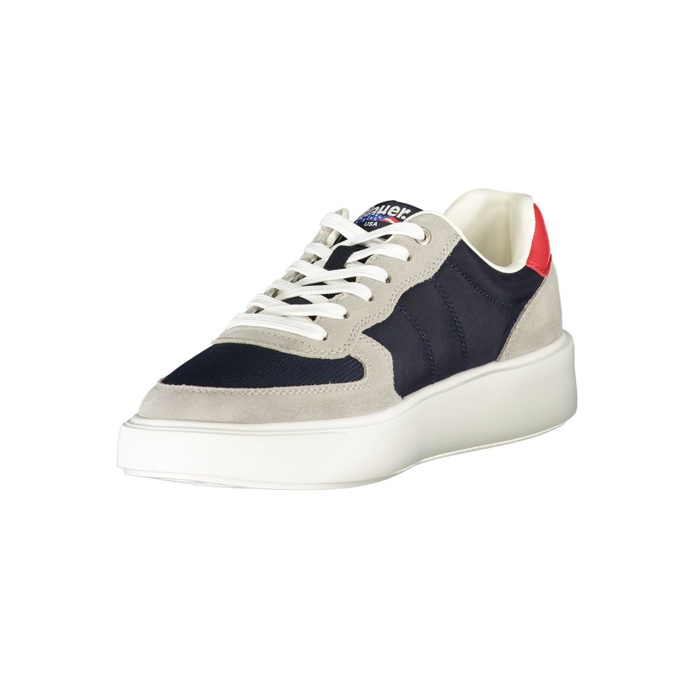 Blauer Blue Leather Men Sneakers