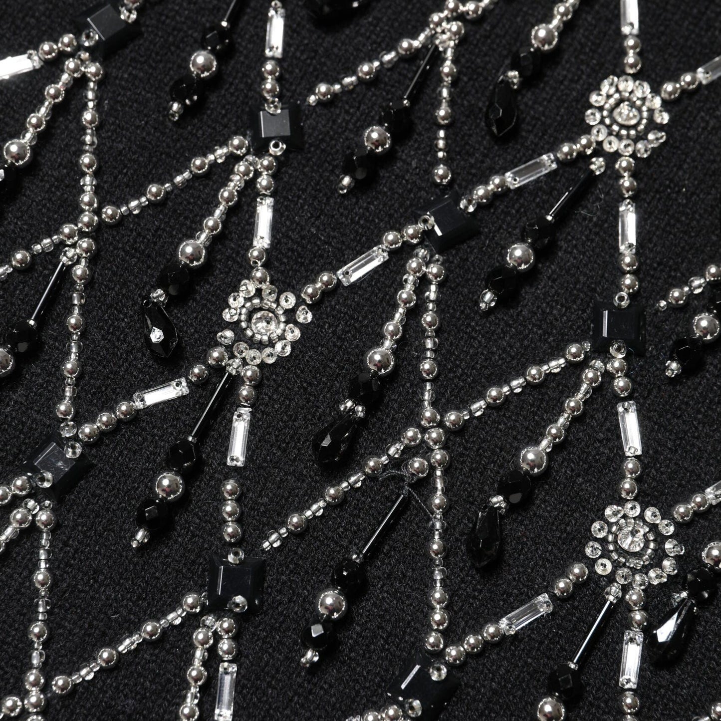 Dolce & Gabbana Black Cashmere Embellished Long Sleeves Top