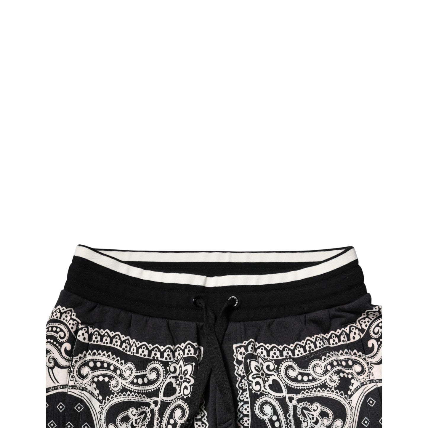 Dolce & Gabbana Black Cotton Bandana Jogger Sweatpants Pants