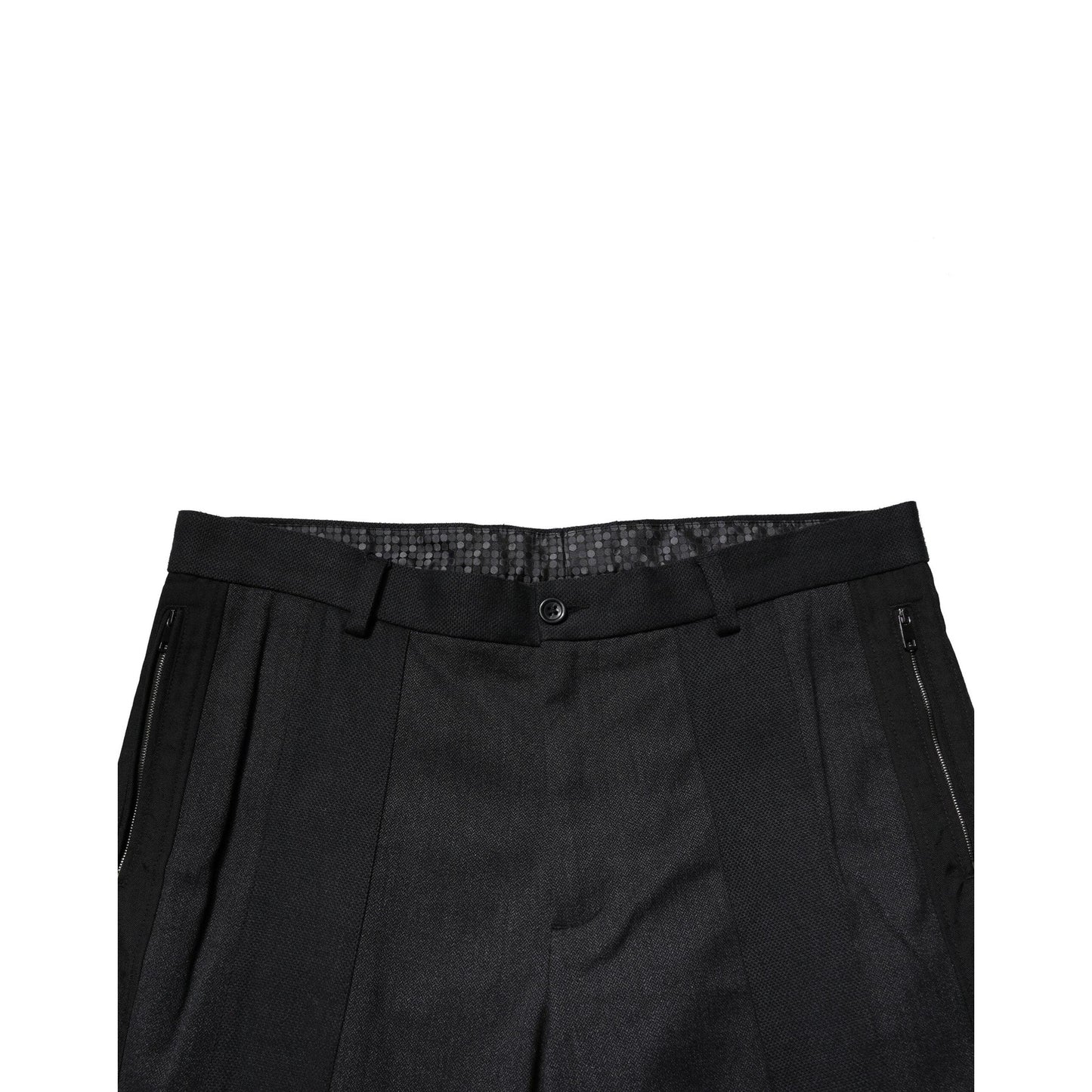 Dolce & Gabbana Black Cotton Dress Slim Formal Pants