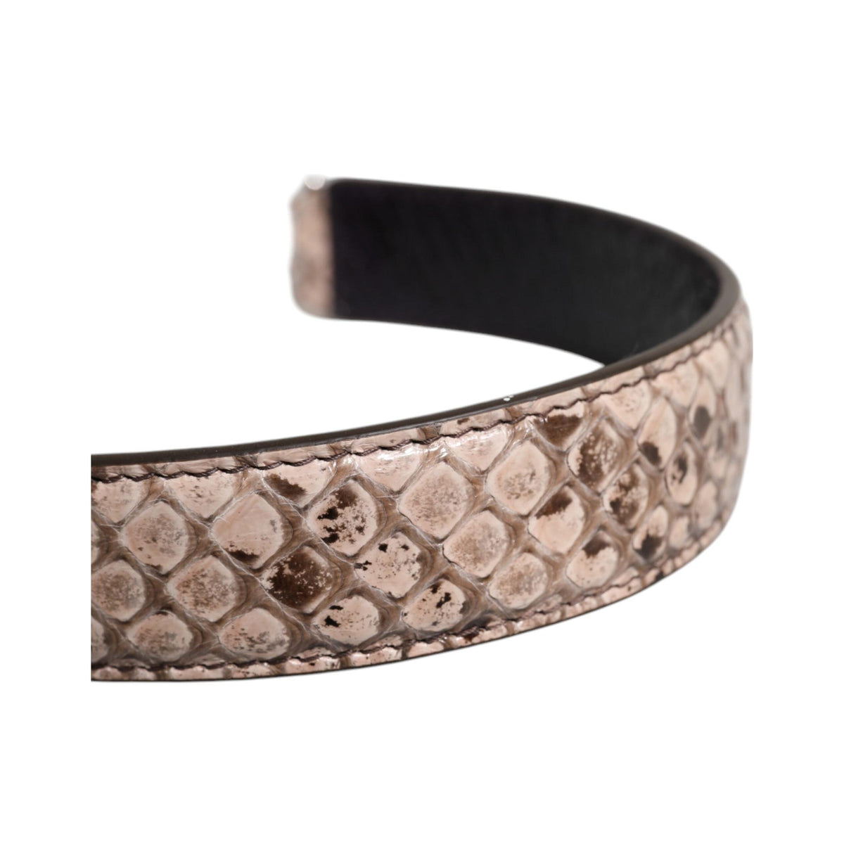 Dolce & Gabbana WMB452 sort og cremefarvet taskerem i eksotisk læder