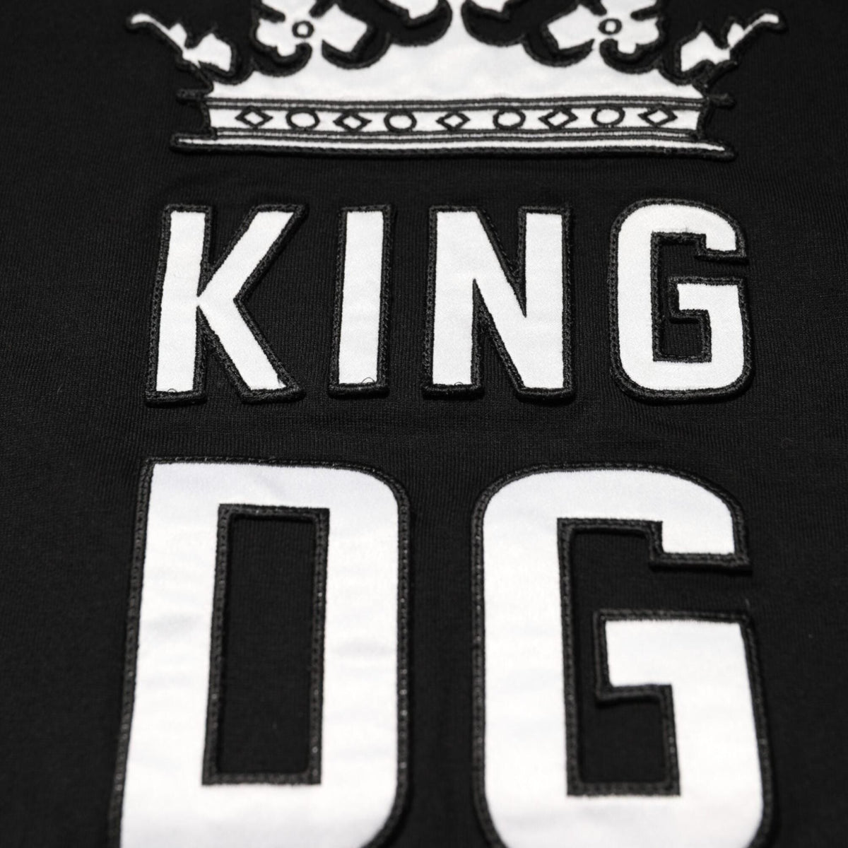 Dolce & Gabbana Black DG King Crown Cotton Crew Neck T-shirt