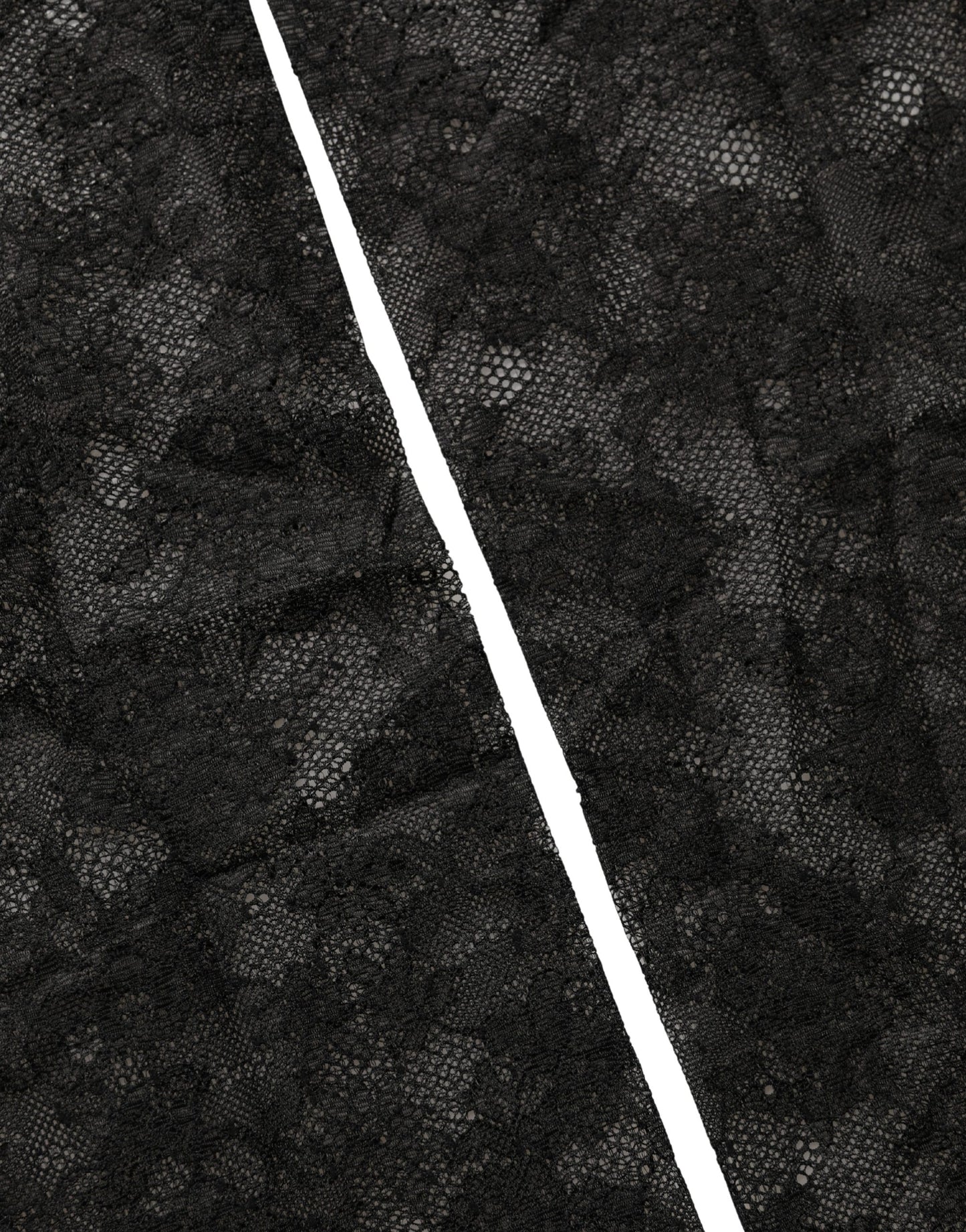 Dolce & Gabbana Black Floral Lace Nylon Stretch Knee High Socks