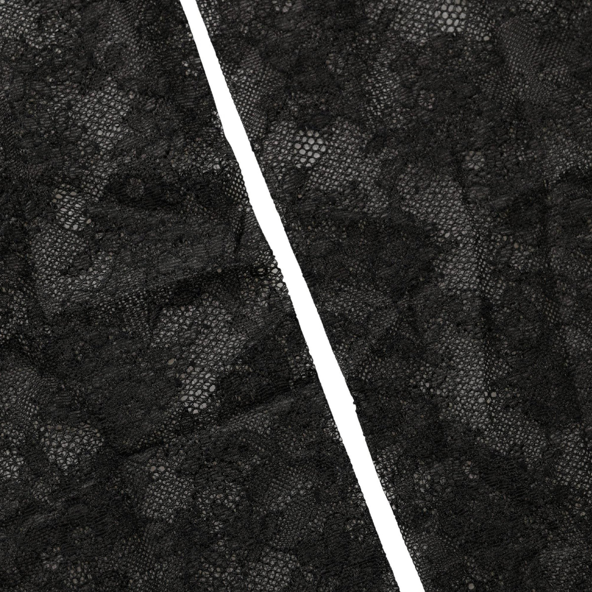 Dolce & Gabbana Black Floral Lace Nylon Stretch Knee High Socks