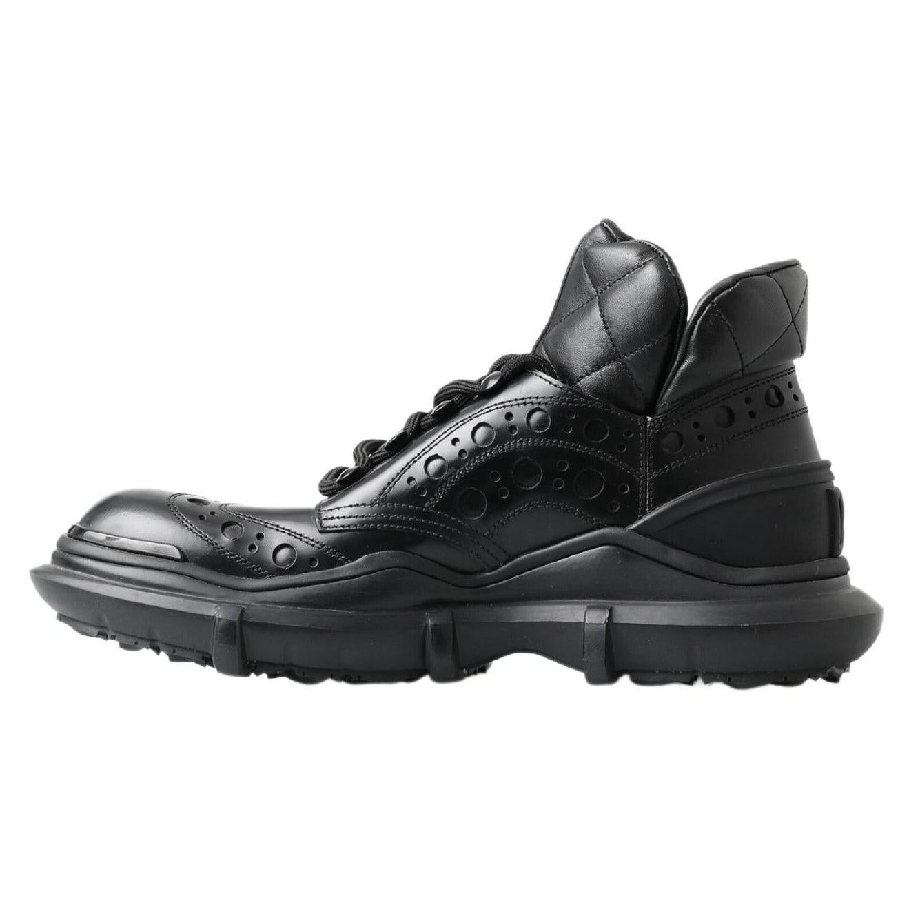 Dolce & Gabbana Black Leather Ankle Casual Boots