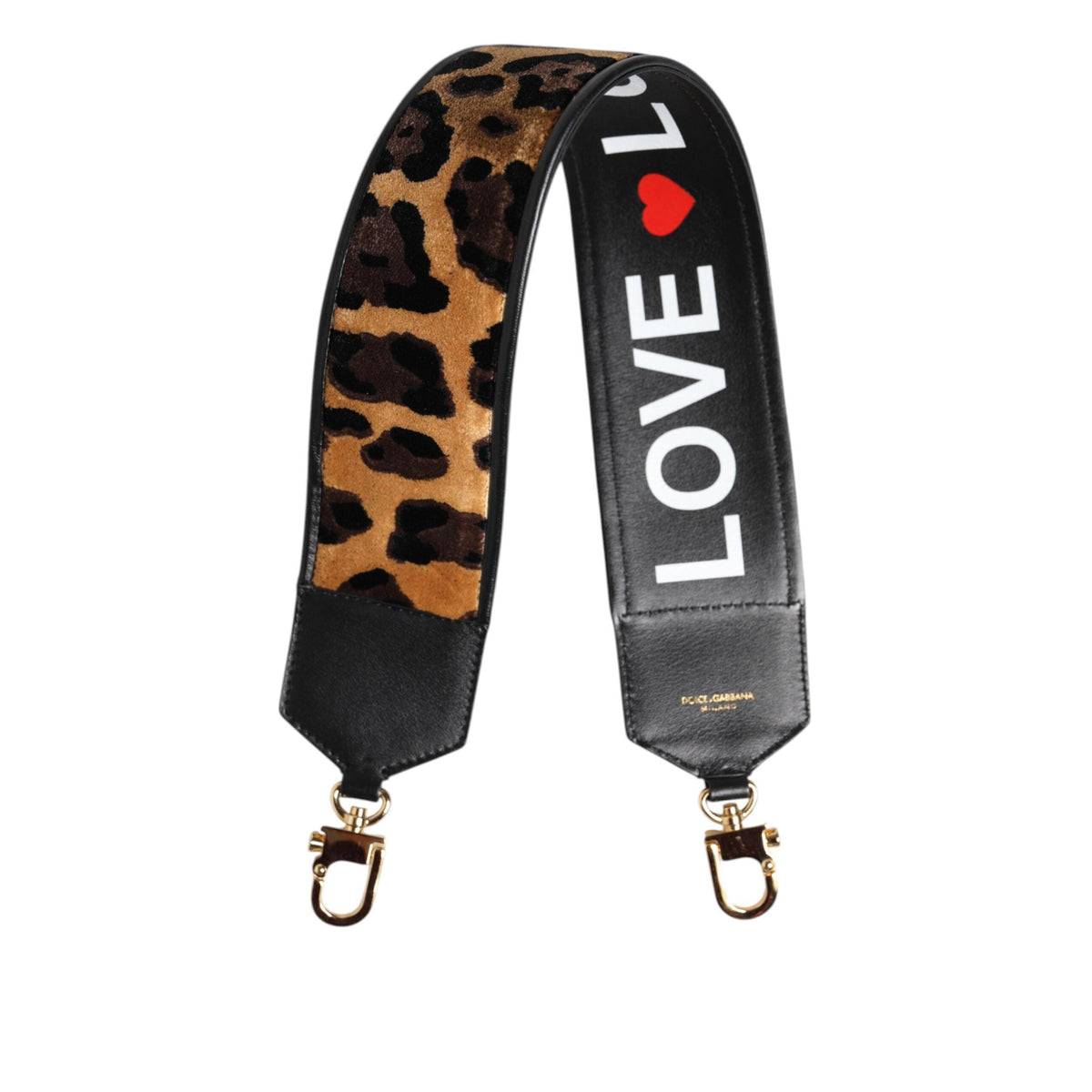 Dolce & Gabbana WMB523 sort reversibel taskerem med leopardprint
