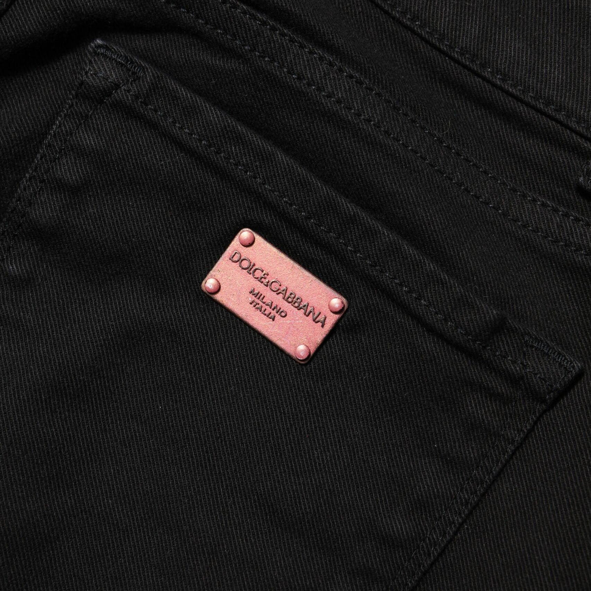Dolce & Gabbana Black Skinny Cotton Mid Waisted Denim Jeans