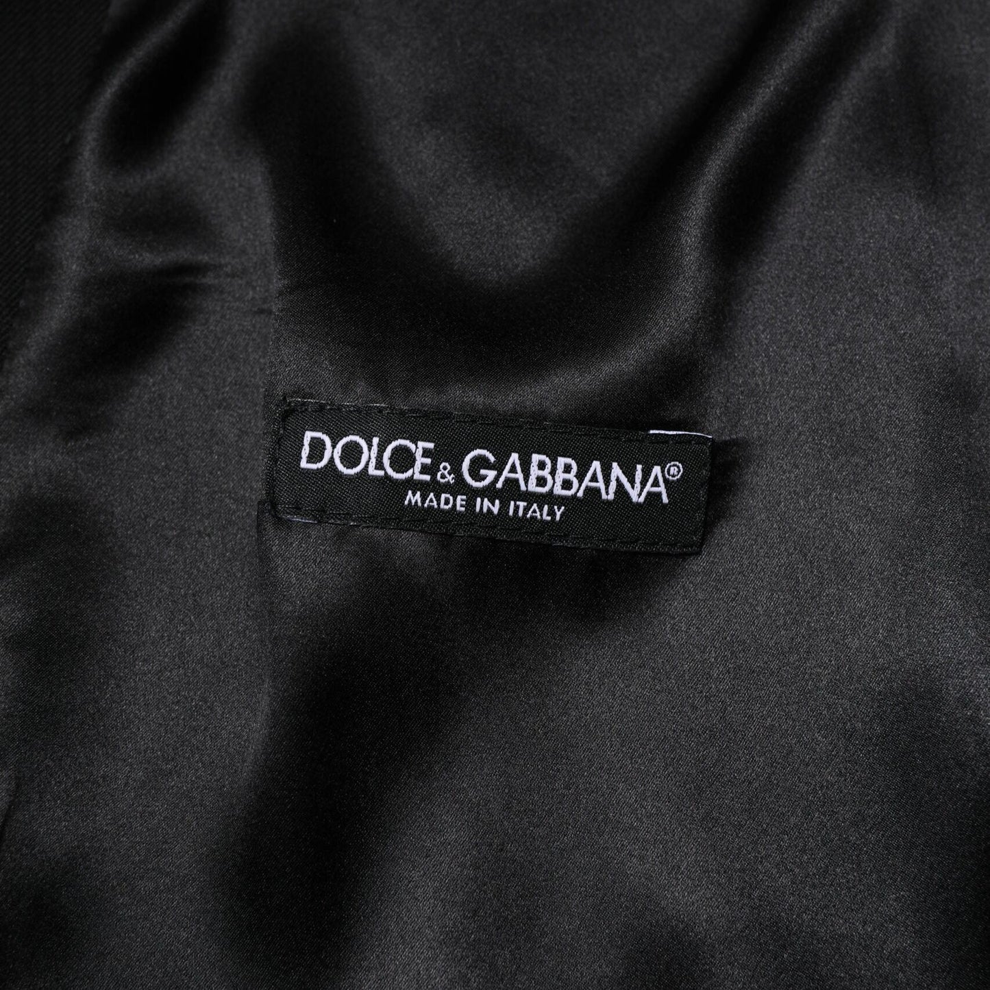 Dolce & Gabbana Black Wool Dress Formal Men Waistcoat Vest