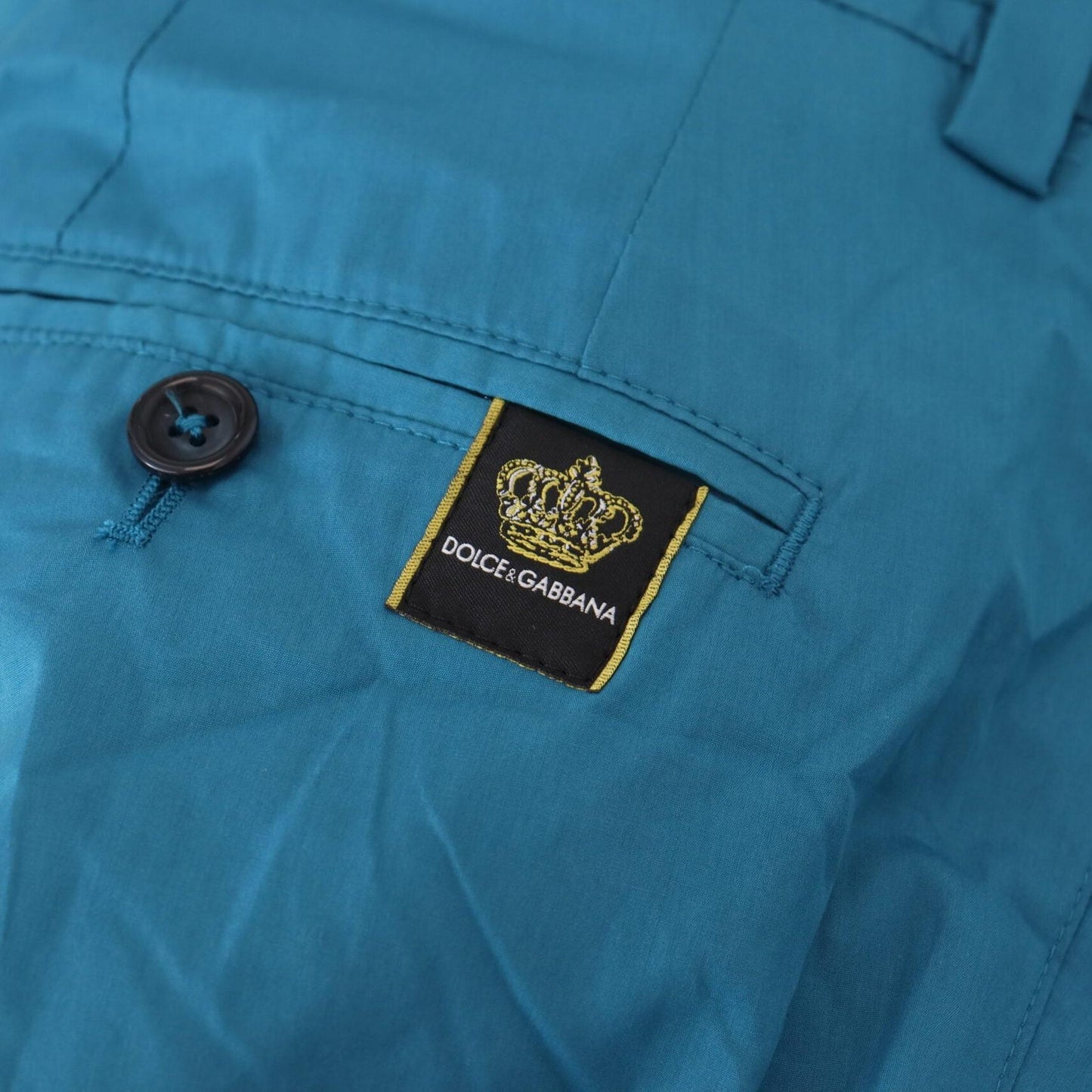 Dolce & Gabbana Blue Cotton Chinos Trousers Pants
