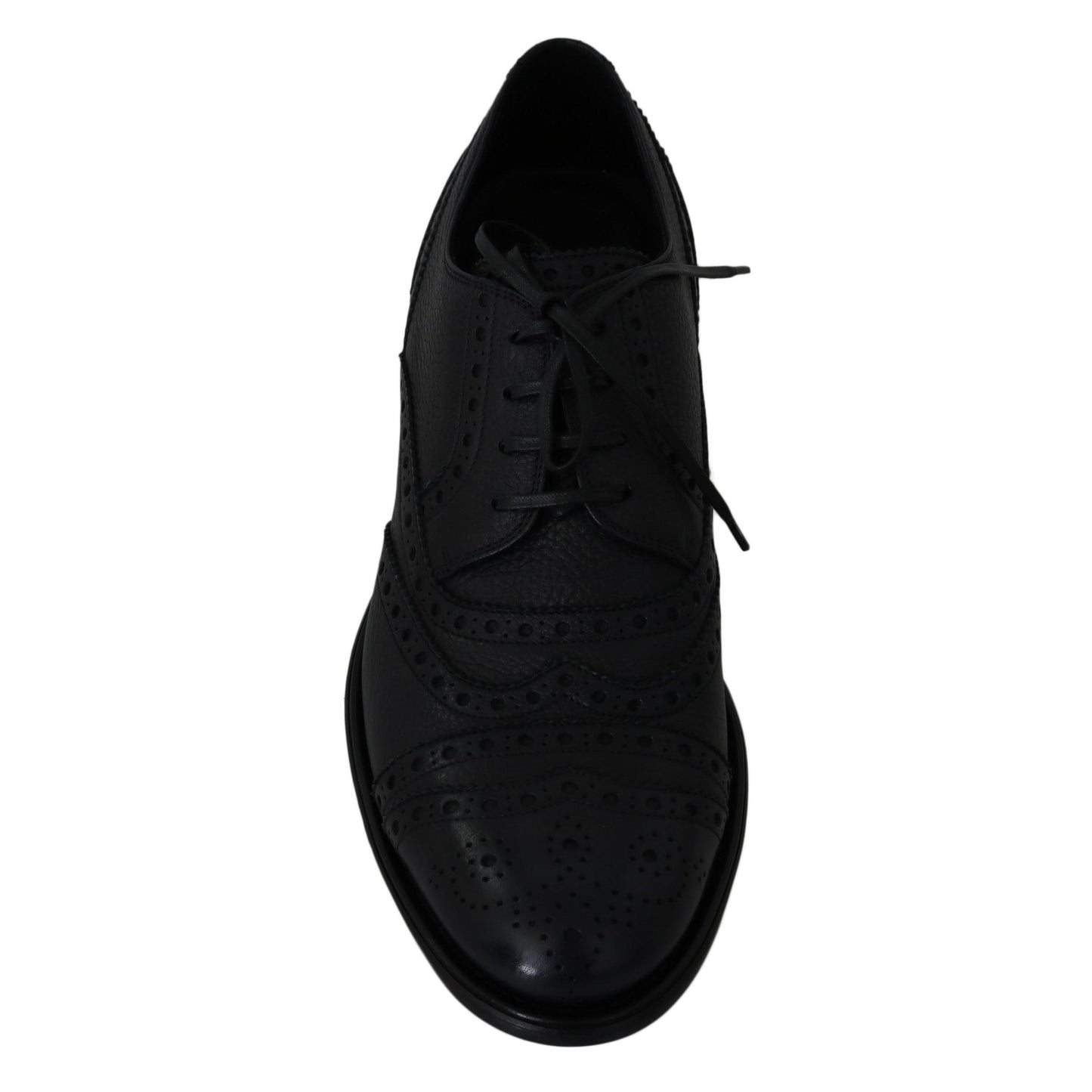 Dolce & Gabbana Blue Leather Wingtip Oxford Dress Shoes