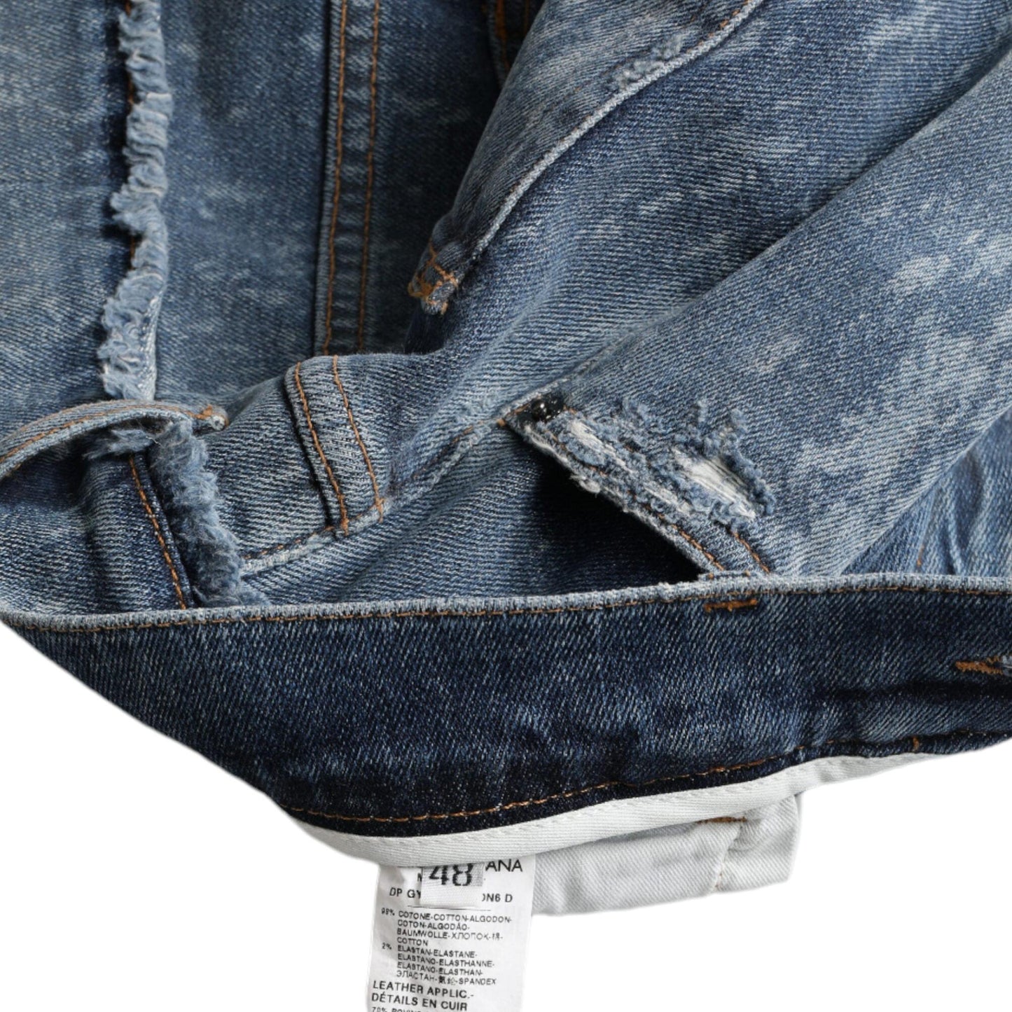 Dolce & Gabbana Blue Washed Skinny Cotton Stretch Denim Jeans