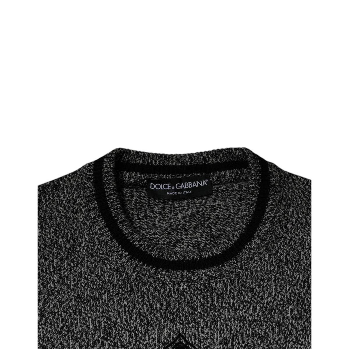 Dolce & Gabbana Gray Crown King Cashmere Pullover Sweater