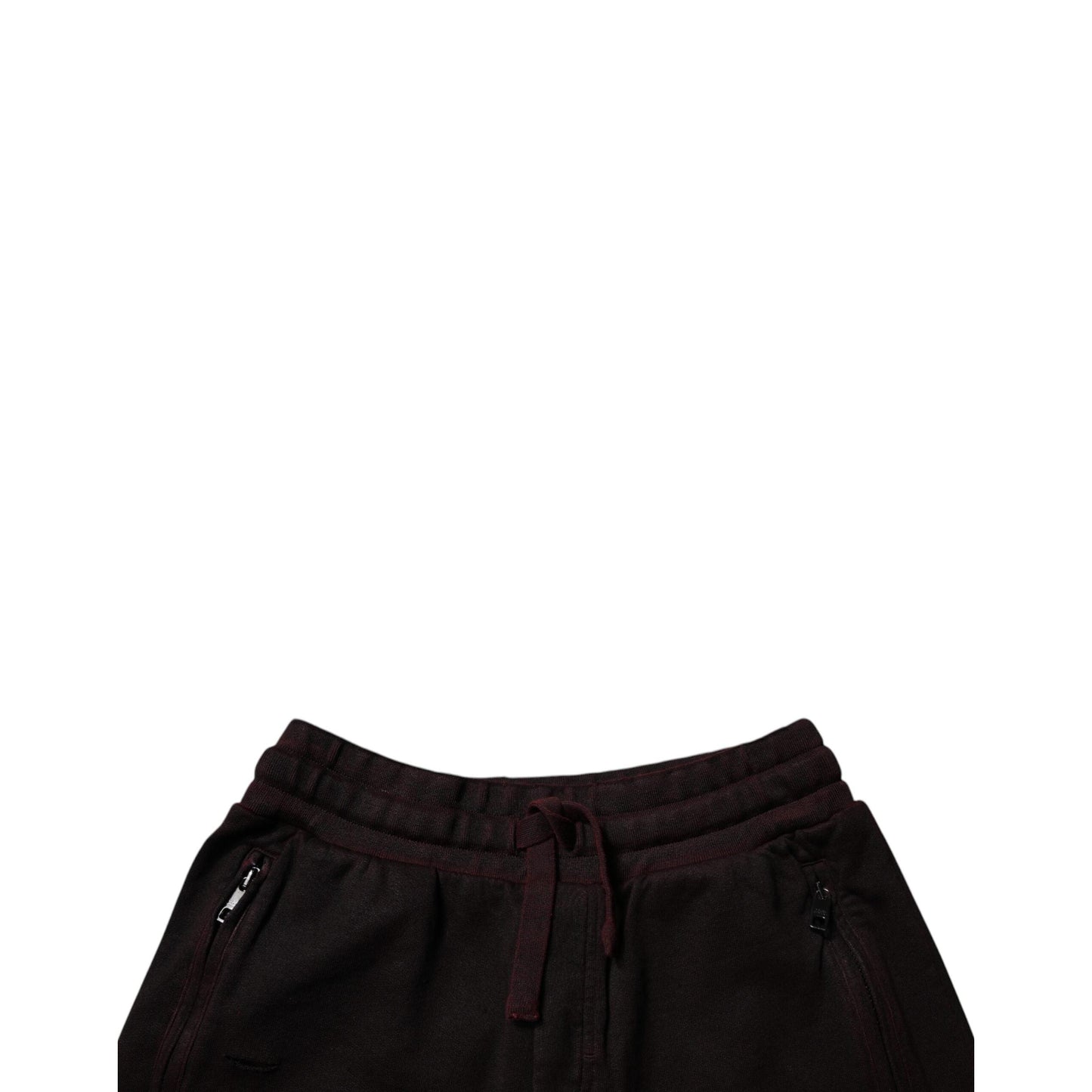 Dolce & Gabbana Maroon Cotton Sweatshorts Men Bermuda Shorts