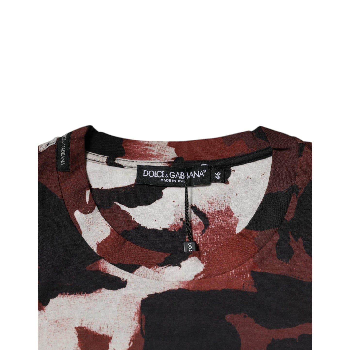 Dolce & Gabbana Multicolor Camouflage Crew Neck T-shirt