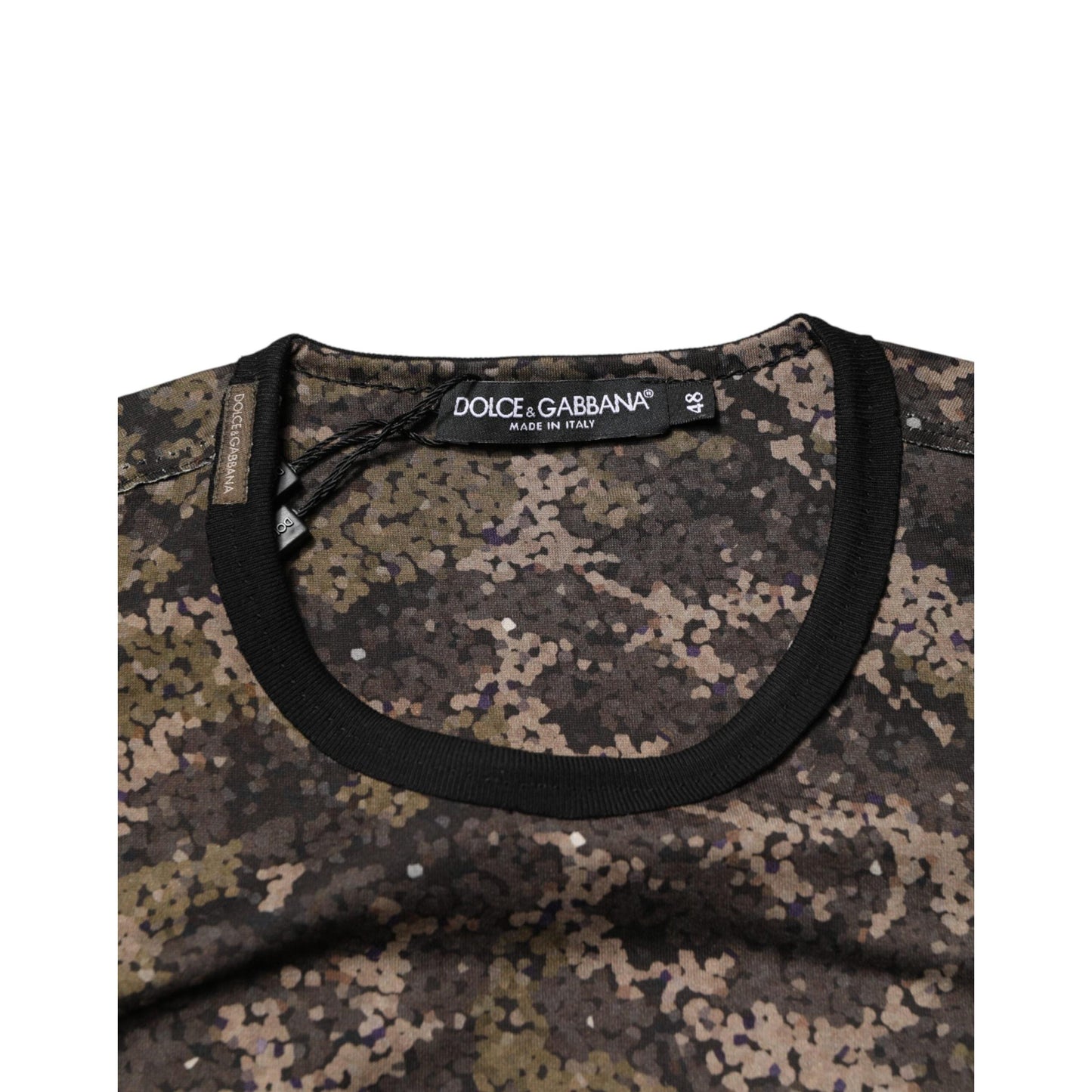 Dolce & Gabbana Multicolor Camouflage Long Sleeves T-shirt