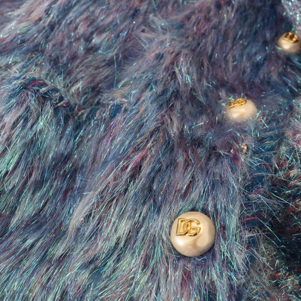 Dolce & Gabbana Multicolor Polyester Fringes Coat Jacket