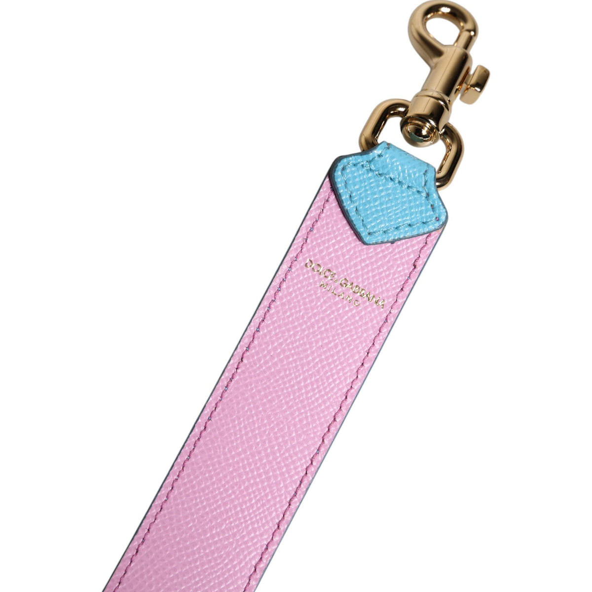 Dolce & Gabbana WMB438 pink og blå taskerem i læder