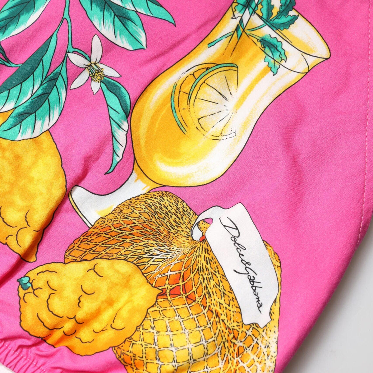 Dolce & Gabbana Pink Printed High Waist Hot Pants Shorts