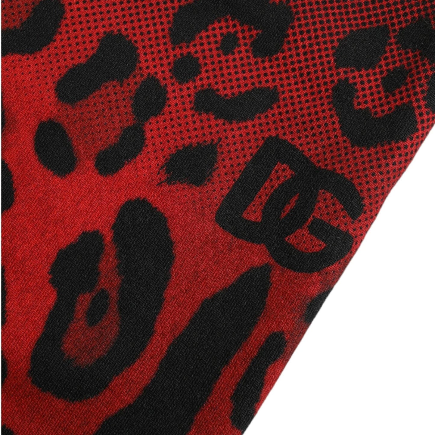 Dolce & Gabbana Red Leopard Print Cotton Bermuda Shorts