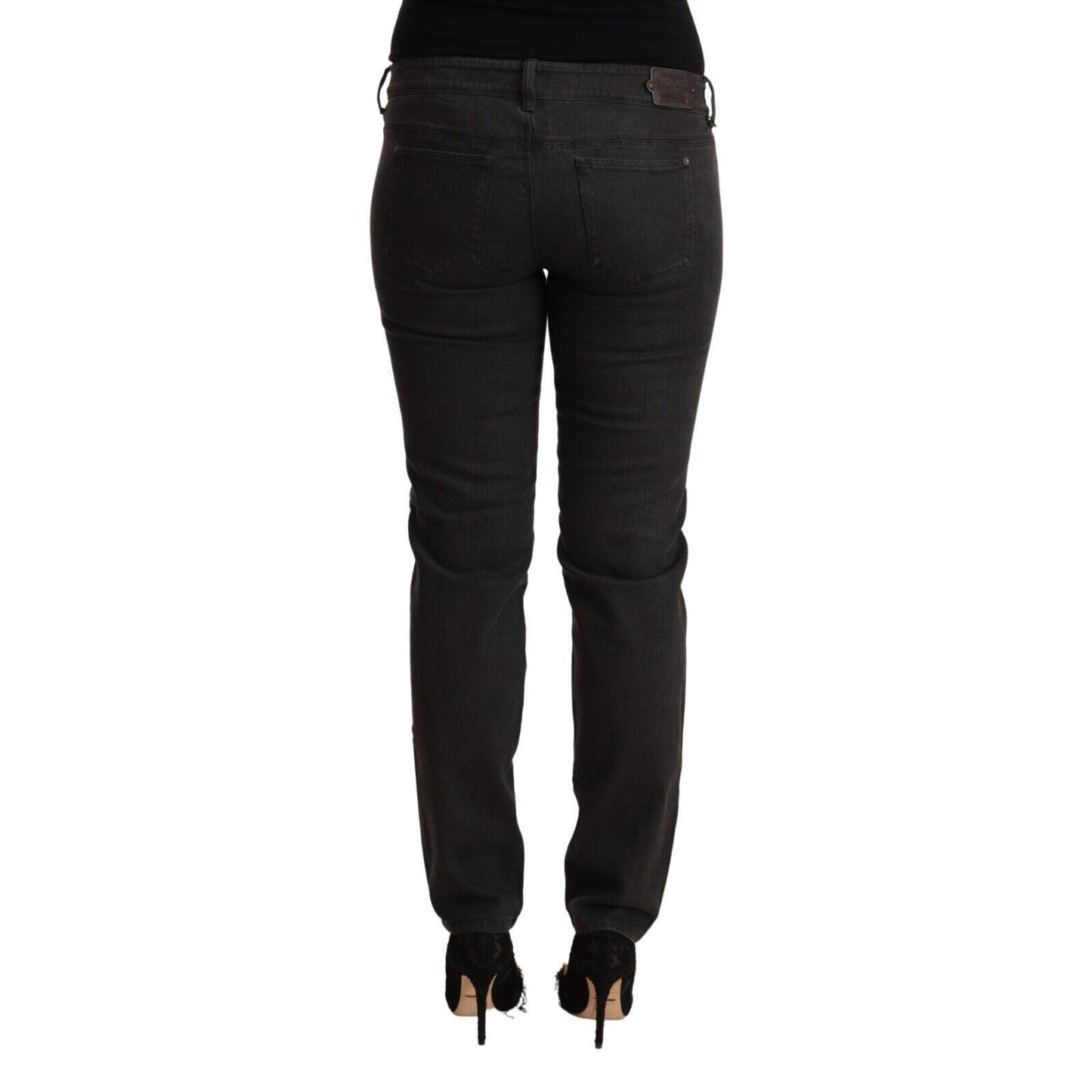 Ermanno Scervino Black Low Waist Skinny Denim Cotton Jeans