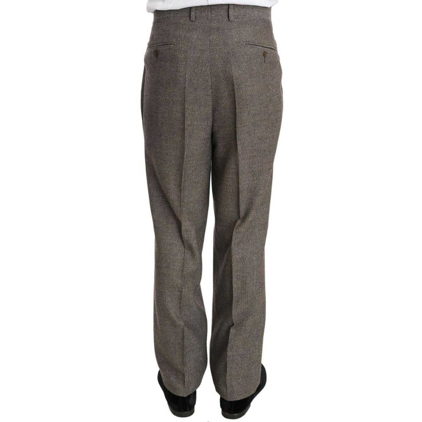 Fendi Brown Wool Regular Single Breasted Suit