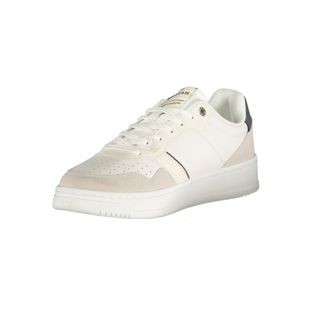 Gas White Polyester Men Sneaker