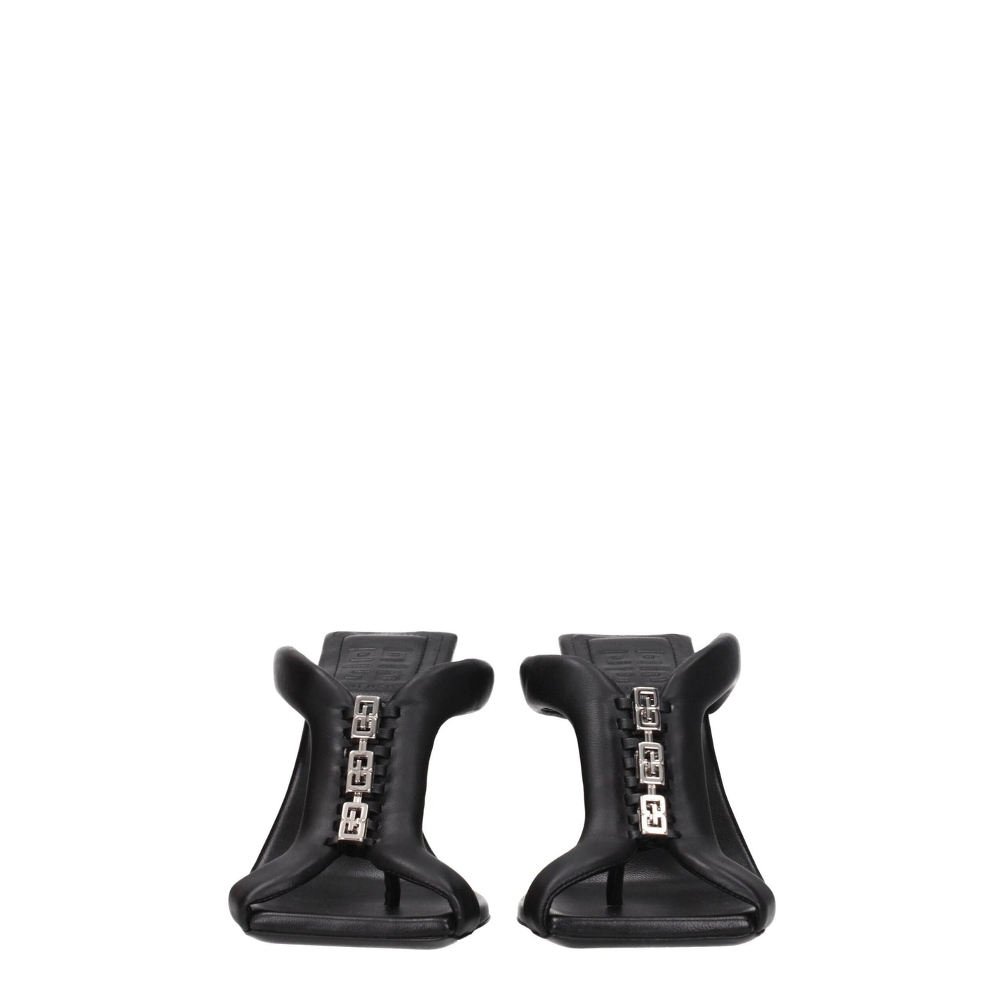 Givenchy Black Leather Stiletto Heels Sandals