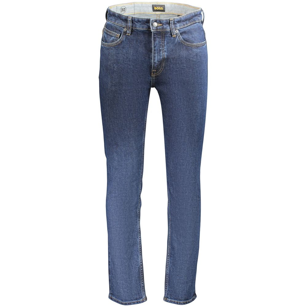 Hugo Boss Blue Cotton Men'S Jeans