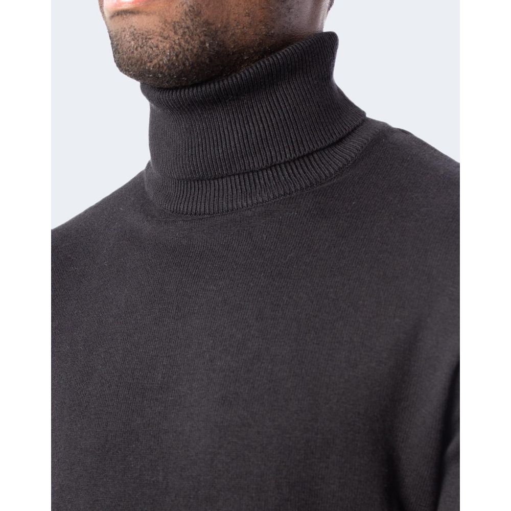 Jack Jones Black Cotton Turtleneck