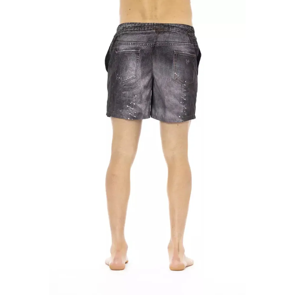 Just Cavalli Black Polyester Men's Swim Short