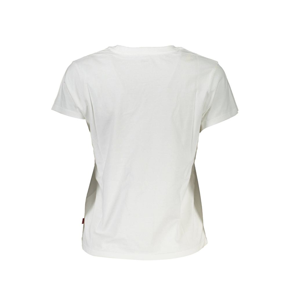 Levi's White Cotton Women T-Shirt