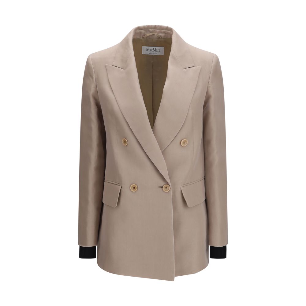 Max Mara Beige Silk Blazer