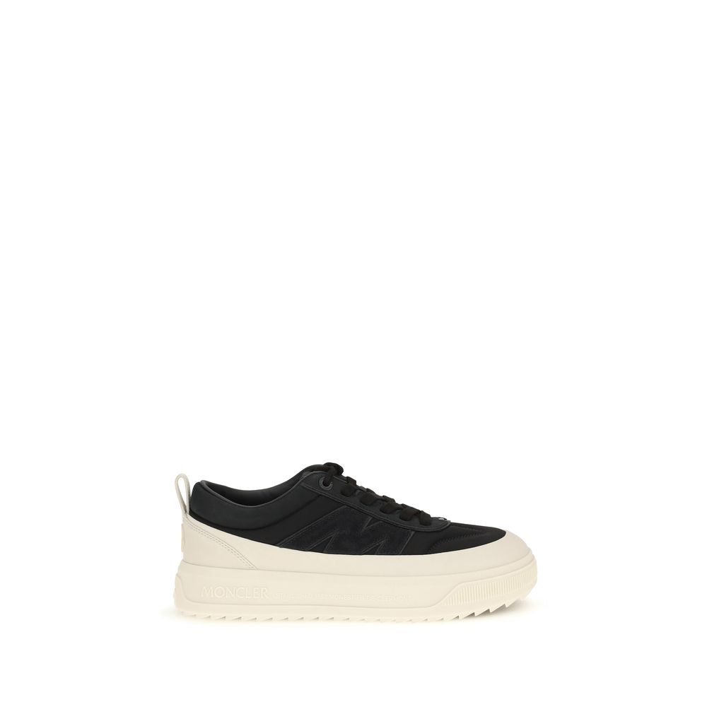 Moncler Black Calf Leather Bos Taurus Athletic Sneakers
