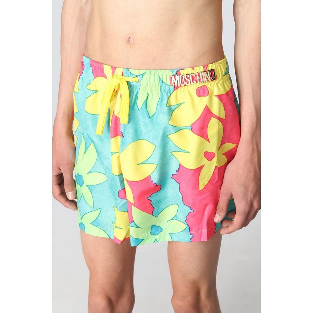 Moschino Multicolor Polyester Swim Shorts