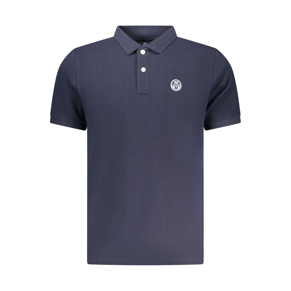 North Sails Blue Cotton Men Polo Shirt