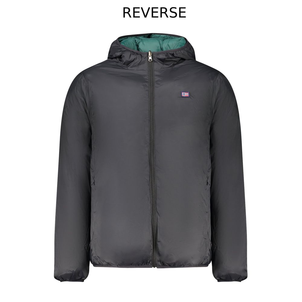 Norway 1963 Black Polyester Men'S Reversible Jacket
