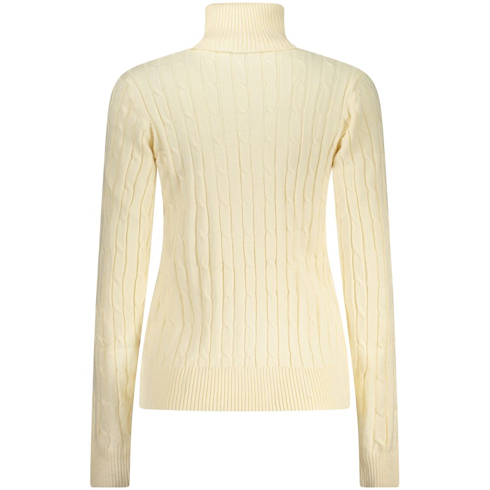 Norway 1963 White Viscose Women's Turtleneck Sweater